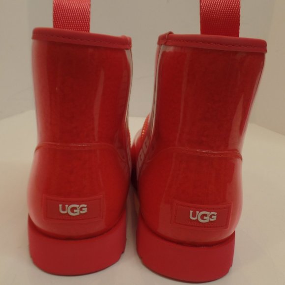UGG Plush Women's Classic Clear Mini Fashion Boot Lava Flow Sz 9 Brand New - Picture 5 of 15